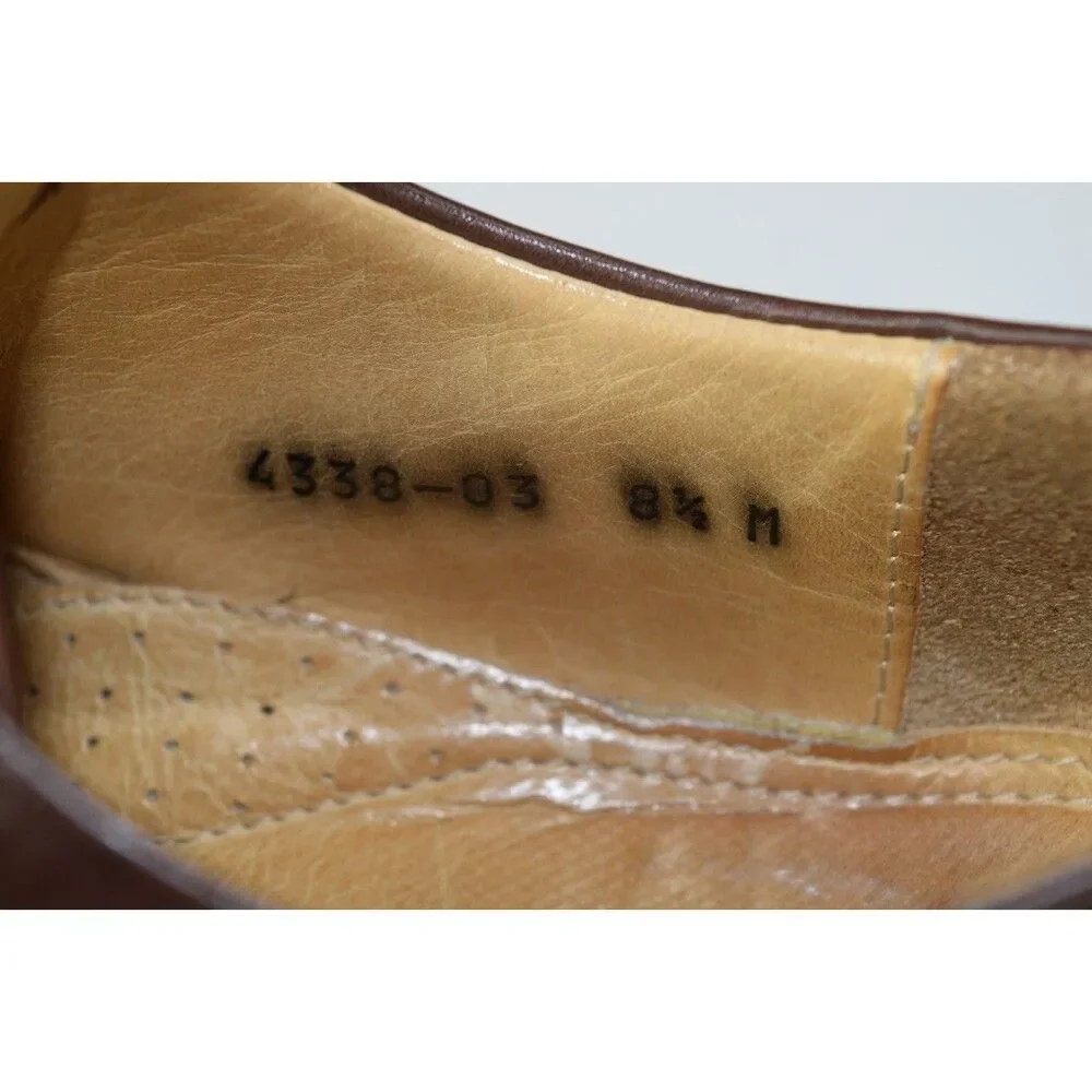 Joseph & Feiss Men's Size 8.5 Cap Toe Oxfords Brown Leather